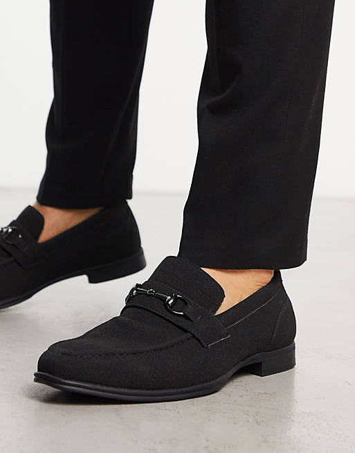 Men’s Smart Shoes | New Look suede loafer in black- PBJ5119 - Fashion ...
